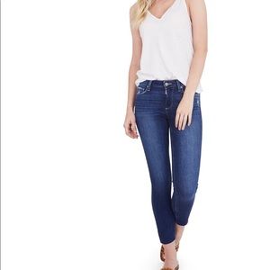 Paige Kylie Crop Raw Edge Skinny Jeans